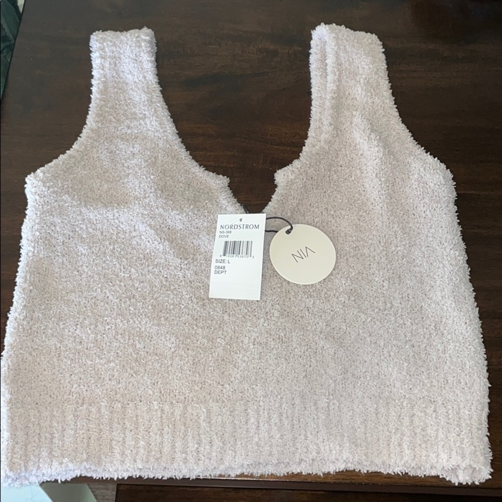 NIA The Brand Notched Sweater Tank